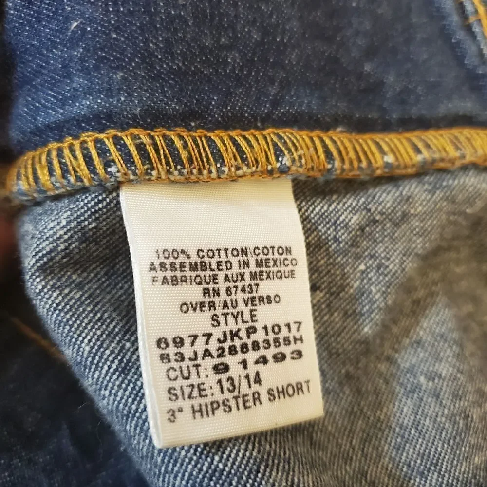 Polo Ralph Lauren Jean Hipster Shorts Size 13/14